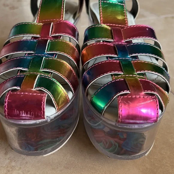 YRU Qloud Chariot Rainbow Platform Sandals - Picture 5 of 13